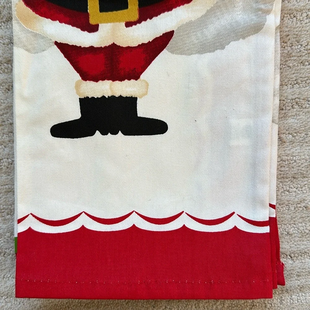 NWT Martha Stewart Collection for Macy’s Set of 3 Holiday Kitchen Towels Santa